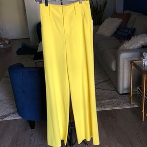 Alice + Olivia Yellow High Waisted Pants